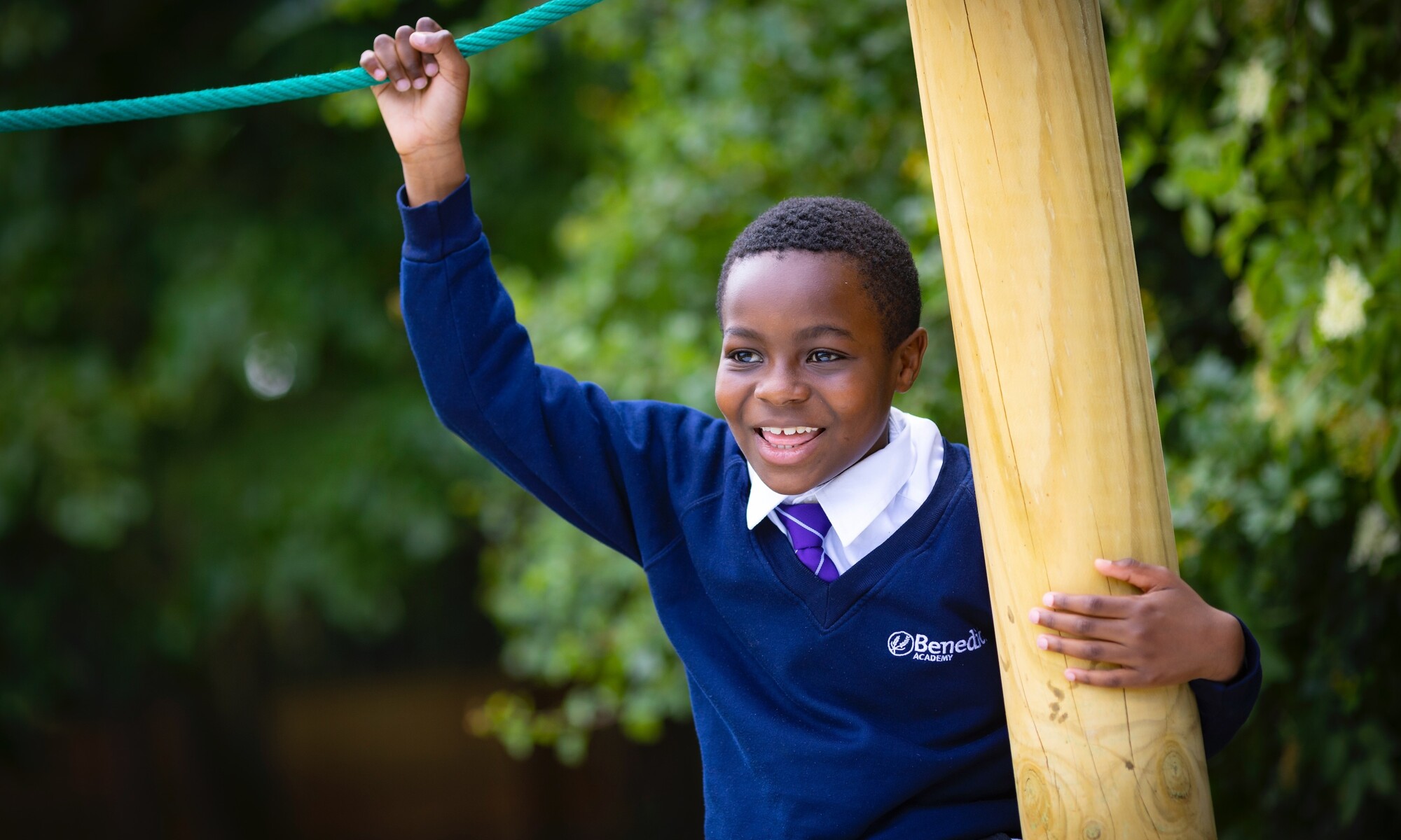 Benedict Academy Image of Pupil in the School Grounds 11